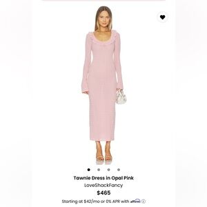 LoveShackFancy Tawnie Dress in Opal Pink